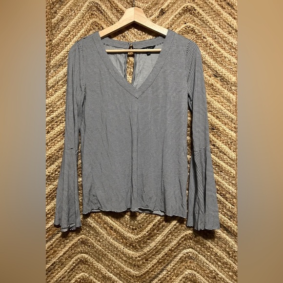Lucky Brand Tops - Lucky Brand Women's Striped Bell Sleeve Shirt,Size XS,V Neck,Great Condition